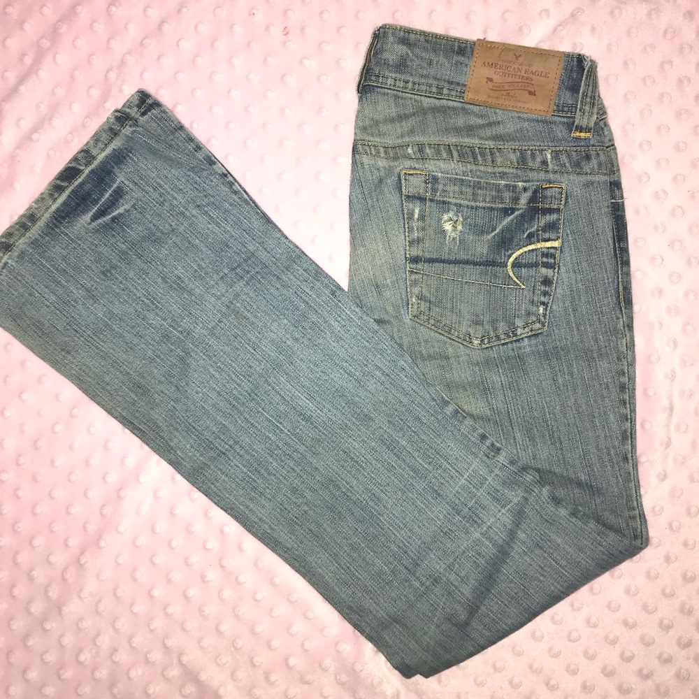 american eagle light wash stretch jeans